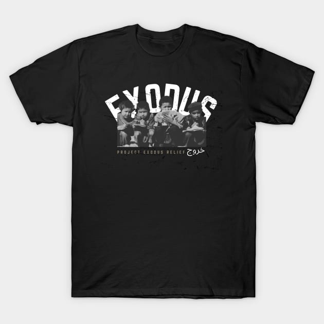 Exodus Afghan children (dark background) T-Shirt by Pro Exodus Relief 